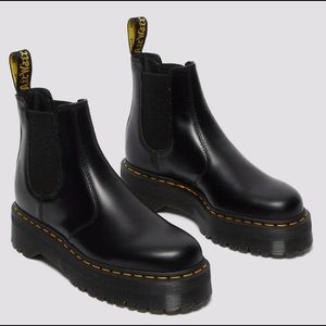 Dr. Martens polished smooth platform chelsea boots